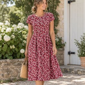 Seasalt Cornwall Women’s Organic Cotton Pier View Jersey Dress Floral Size 14